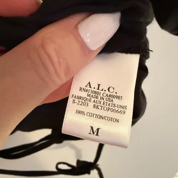 A.L.C. Jane Tie Front Crop Top - Picture 4 of 5